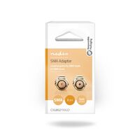 Nedis SMA Adapter / SMA-Stecker Reverse Polarity / SMA-Stecker / Vergoldet / 50 Ohm / Gerade / PVC / Gold / 2 Stück / Box