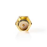 Nedis SMA Adapter / SMA-Buchse Reverse Polarity / SMA-Buchse / Vergoldet / 50 Ohm / Gerade / PVC / Gold / 2 Stück / Box
