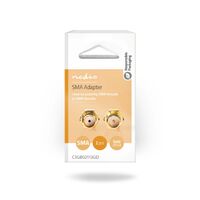 Nedis SMA Adapter / SMA-Buchse Reverse Polarity / SMA-Buchse / Vergoldet / 50 Ohm / Gerade / PVC / Gold / 2 Stück / Box