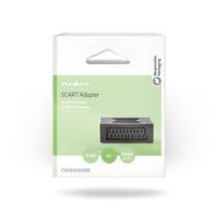 Nedis SCART-Adapter / SCART Buchse / SCART Buchse / Vernickelt / Gerade / ABS / Schwarz / 1 Stück / Box
