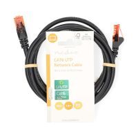Nedis CAT6-Netzwerkkabel / RJ45 Stecker / RJ45 Stecker / U/UTP / 1.50 m / Rund / PVC / Schwarz / Label