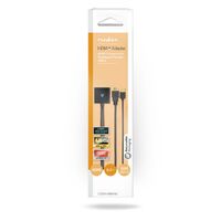 Nedis HDMI™ -Adapter / HDMI™ Stecker / DisplayPort Stecker / USB-A Stecker / Vergoldet / Gerade / PVC / Schwarz / 1 Stück / Box