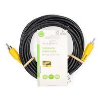 Nedis Composite-Videokabel / RCA / RCA / Vernickelt / 480p / 5.00 m / Rund / PVC / Schwarz / Label