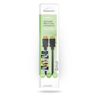 Nedis High Speed ​​HDMI ™ Kabel mit Ethernet / HDMI™ Stecker / HDMI™ Stecker / 4K@60Hz / ARC / 18 Gbps / 1.00 m / Rund / PVC / Schwarz / Box