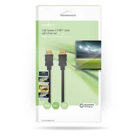 Nedis High Speed ​​HDMI ™ Kabel mit Ethernet / HDMI™ Stecker / HDMI™ Stecker / 4K@60Hz / ARC / 18 Gbps / 5.00 m / Rund / PVC / Schwarz / Box