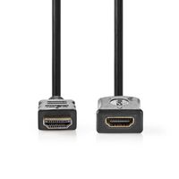 Nedis High Speed ​​HDMI ™ Kabel mit Ethernet / HDMI™ Stecker / HDMI™ Ausgang / 4K@60Hz / ARC / 10.2 Gbps / 2.00 m / Rund / PVC / Schwarz / Label
