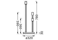 LEDVANCE LED Standleuchte DECOR STICK FLOOR 3XE27 DG