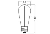 Ledvance LED GLOBE A 2,2W 818 SMOKE E27 (VINTAGE 1906 CLASSIC)