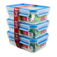 EMSA Frischhaltedose Clip & Close 3er Set 1.0 Liter transportsicherer Clipverschluss