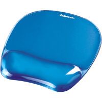 Fellowes Crystal Gel Maus Handgelenkauflage blau Arbeitsplatz Ergonomie