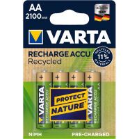 1x4 Varta RECHARGE ACCU Recycled 2100 mAH AA Mignon NiMH Akkus -Universal-