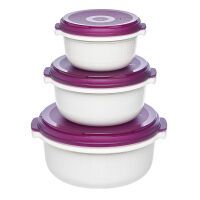 Emsa Micro Family Mikrowelle Starterset Brombeere Vorratsdosen