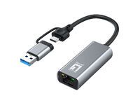 Level One LevelOne Adapter GigaBit    USB-C/-A3.0->RJ45        2.5Gbps (USB-0423)