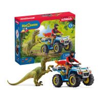Schleich Prehistoric Animals Quad escape from Velociraptor - Boy/Girl - 4 yr(s) - Plastic - Multicolour