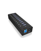 ICY BOX IB-AC6110 - USB 3.2 Gen 1 (3.1 Gen 1) Type-B - USB 3.2 Gen 1 (3.1 Gen 1) Type-A - 5000 Mbit/s - Black - Aluminium - China