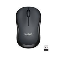 Logitech M220 Silent - Ambidextrous - Optical - RF Wireless - 1000 DPI - Charcoal