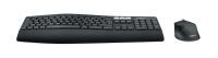 Logitech MK850 Performance - Full-size (100%) - Wireless - RF Wireless + Bluetooth - QWERTZ - Black - Mouse included