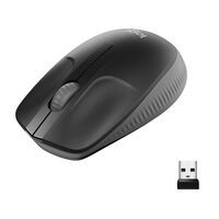 Logitech M190 Full-Size Wireless Mouse - Ambidextrous - Optical - RF Wireless - 1000 DPI - Charcoal
