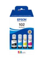 Epson 102 EcoTank - Black - Cyan - Magenta - Yellow - Epson - EcoTank ET-4750 Unlimited EcoTank ET-4750 EcoTank ET-3750 Unlimited EcoTank ET-3750 EcoTank... - 127 ml - 70 ml - Inkjet