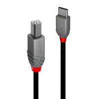LINDY 1m USB 2.0 Typ C an B Kabel, Anthra Line (36941)