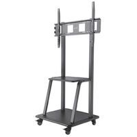 Manhattan TV & Monitor Mount - Trolley Stand - 1 screen - Screen Sizes: 37-100" - Black - VESA 200x200 to 800x600mm - Max 150kg - LFD - Lifetime Warranty - 170 kg - 94 cm (37") - 2.54 m (100") - 800 x 400 mm - Height adjustment - Black