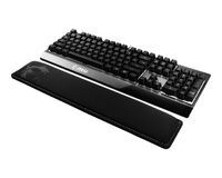 MSI VIGOR WR01 Keyboard Wrist Rest 'Black with Iconic Dragon design - Cool Gel-infused memory foam - Non-slip rubber base - Incline shape - Keyboard add on accessory for VIGOR Series Keyboard - Compatible with most Gaming Keyboards' - Memory foam - Rubber