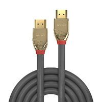 Lindy 1m Ultra High Speed HDMI Cable - Gold Line - 1 m - HDMI Type A (Standard) - HDMI Type A (Standard) - 48 Gbit/s - Grey