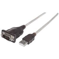 MANHATTAN USB RS232 Seriell Konverter Verbindet ein serielles Geraet mit dem USB Port Polybag (20515