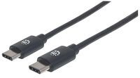 MANHATTAN USB 2.0 Typ C-Kabel C-Stecker/C-Stecker 2m schwarz (354875)