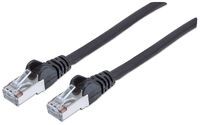 INTELLINET Netzwerkkabel Cat6A S/FTP CU LS0H 1,00m Schwarz RJ-45 Stecker / RJ-45 Stecker Vergoldete 