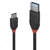 LINDY USB 3.1 Kabel Typ A/C 3A Black Line M/M 0.5m (36915)