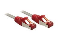 LINDY Patchkabel Cat6 CrossOver S/FTP grau/rot 15m (47843)