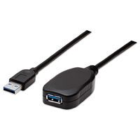 MANHATTAN USB Kabel A -> A St/Bu  5.00m blau Verl. aktiv (150712)