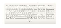 Logitech K280E Pro f/ Business - Full-size (100%) - Wired - USB - QWERTZ - White