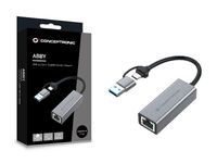 CONCEPTRONIC Adapter USB-C/-A3.0->GbE          5Gbs 0.18m gr (ABBY08G)