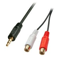 LINDY Audiokabel Stereo 3.5mm/2xRCA M/F 0.25m (35678)