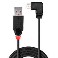 LINDY USB 2.0 Kabel Typ A/Micro-B 90° gewinkelt M/M 2m (31977)