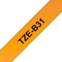 Schriftbandkassette Brother 12mm signal orange/schwarz (TZEB31)