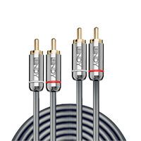 LINDY Audiokabel Dual Phono 3.5mm Cromo line 3m (35347)
