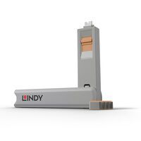 Lindy 40428 - Port blocker key - USB Type-C - Grey - Orange - 4 pc(s)