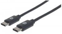 MANHATTAN USB 2.0 Typ C-Kabel C-Stecker/C-Stecker 0,5m schw (354868)