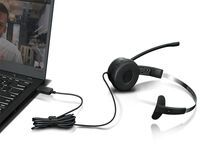 Lenovo 100 Mono - Headset - Head-band - Office/Call center - Black - Monaural - 1.8 m