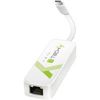 Techly IADAP USB31-ETGIGA3 - Wired - USB Type-C - Ethernet - 5000 Mbit/s - White