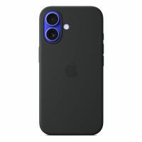 Apple iPhone 16 Silikon Case mit MagSafe, schwarz