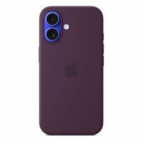 Apple iPhone 16 Silikon Case mit MagSafe, pflaume>