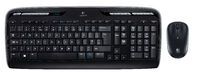 Logitech Wireless Combo MK330 - Full-size (100%) - Wireless - USB - QWERTY - Black - Mouse included