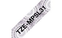 Brother TZE-MPSL31 - Black on silver - TZe - Gray - Thermal Transfer - Gloss - Brother PT-E110VP