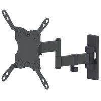 Manhattan TV & Monitor Mount - Wall - Full Motion - 1 screen - Screen Sizes: 13-42" - Black - VESA 75x75 to 200x200 - Max 20kg - Tilt & Swivel with 3 Pivots - Lifetime Warranty - 20 kg - 33 cm (13") - 106.7 cm (42") - 75 x 75 mm - 200 x 200 mm - Black