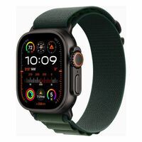 Apple Watch Ultra 2 GPS + Cellular, Titan schwarz, 49mm mit Alpin-Armband, dunkelgrün - large>