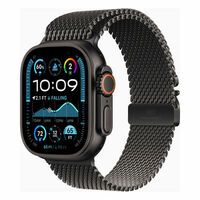 Apple Watch Ultra 2 GPS + Cellular, Titan schwarz, 49mm mit Milanaise-Armband, Titan schwarz - S>